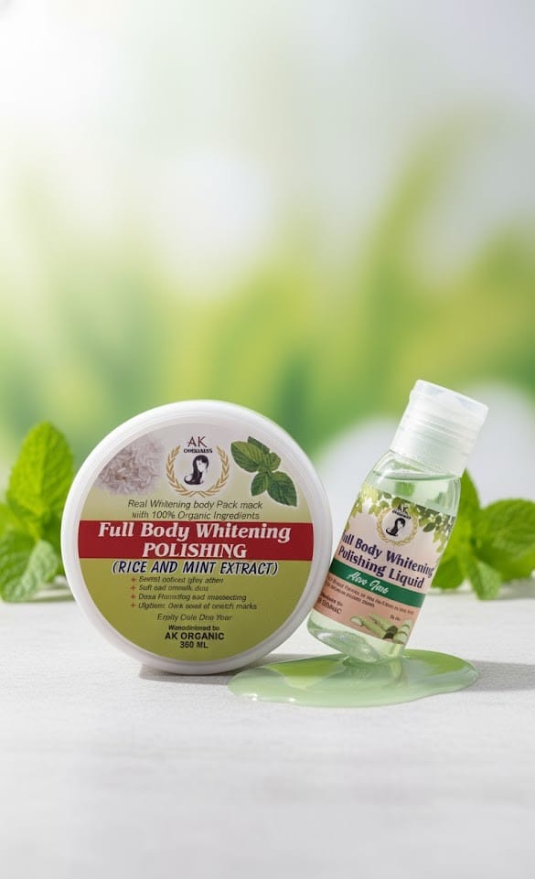 Full body whitening body polish kit
