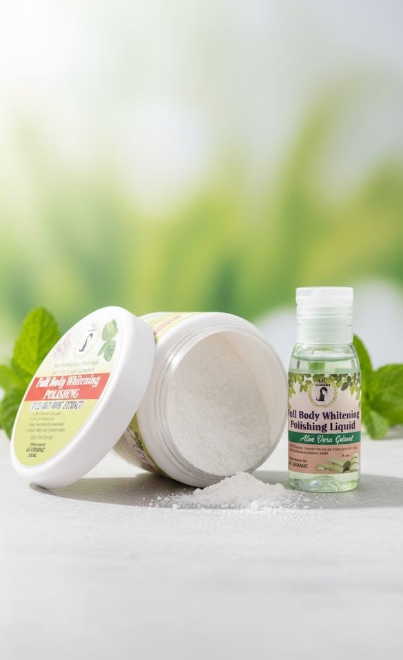 Full body whitening body polish kit