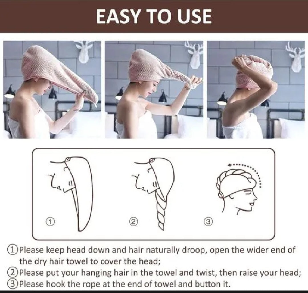 Hair Turban Towel Cap