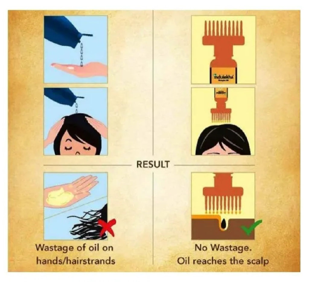 Hair oil applicator bottle